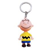 (OPP)cartoon silica gel lovely key buckle three boy key circle chain bag bag pendant