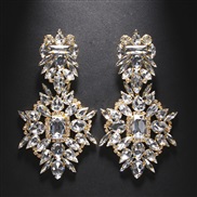 ( Gold) geometry ear stud occidental style retro exaggerating earrings high Earring woman Earrings