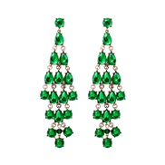 (57397 GN)occidental style exaggerating luxurious diamond tassel ear stud palace earring noble Korea earrings