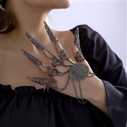 ( 1  Gun black 2 26)occidental style  wind Metal chain bracelet woman  personality tassel chain