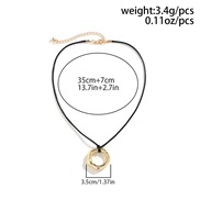( 3 Gold 5698E1)occidental style  exaggerating big love pendant necklace  fashion personality velvet woman