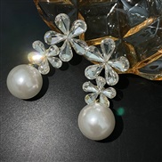 ( Flower)flowers Pearl earrings samll fashion earring Earring woman high