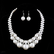 (Suit 5) bride sweater chain chain diamond Artificial Pearl necklace ear stud bracelet set