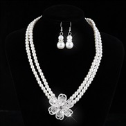 (Suit 6) bride sweater chain chain diamond Artificial Pearl necklace ear stud bracelet set