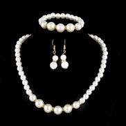 (Suit 11) bride sweater chain chain diamond Artificial Pearl necklace ear stud bracelet set