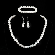 (Suit 12) bride sweater chain chain diamond Artificial Pearl necklace ear stud bracelet set