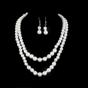 (Suit 13) bride sweater chain chain diamond Artificial Pearl necklace ear stud bracelet set