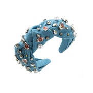 ( blue)occidental style Olives Headband woman diamond Pearl jean Headband high temperament