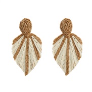 ( brown)summer earrings exaggerating occidental style Earring woman fashion leaves ear studearrings