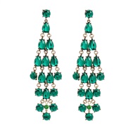 ( green)fashion tassel earrings occidental style Earring woman multilayer drop resin Bohemia