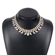 ( Gold) occidental style diamond necklace  samll elegant temperament exaggerating temperament chain