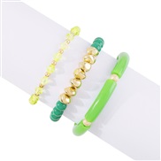 ( green) occidental style beads weave  Bohemia brief fresh sweet more bracelet set