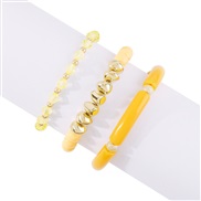 ( yellow) occidental style beads weave  Bohemia brief fresh sweet more bracelet set