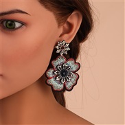 (? Flower)occidental style fashion trend christmas earrings woman  creative Santa Claus christmas tree diamond Earring