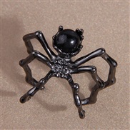 European and American Fashion Halloween Funny Black Spider Open Ring