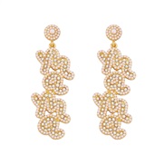 ( white) Pearl Word all-Purpose trend fashion earrings Earring woman