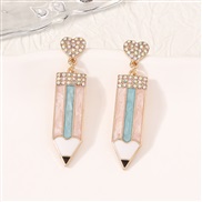 ( light blue  Set in drill)occidental style fashion trend all-Purpose earrings Earring woman
