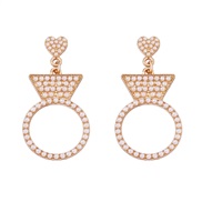 (Pearl ) creative geometry all-Purpose trend fashion temperament earrings Earring woman