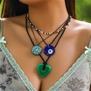occidental style retro blue eyes woman necklace all-Purpose beads new medium ethnic stylenecklace