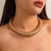 ( 2  Gold 63 3)occidental style  punk exaggerating snake Africa Collar  geometry Metal clavicle