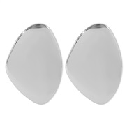( White K)E occidental style exaggerating trend surface earrings  punk wind geometry Irregular earring