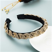 ( Gold) Headband same style retro color Rhinestone claw chain twining Headband temperament head