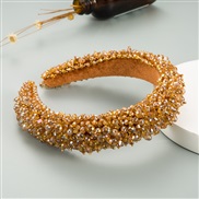 (Coffee )ins  pure handmade Headband occidental style crystal Headband