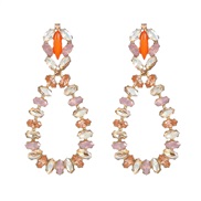 ( Gold powder)colorful diamond earrings drop earring woman occidental style exaggerating Rhinestoneearrings