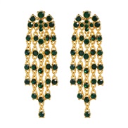 ( green)medium style earrings Acrylic tassel earring lady occidental style exaggerating Bohemia Earring