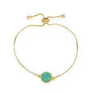 ( green)occidental styleins wind Round bracelet samll high bronzek gold bracelet womanbrc