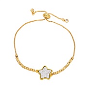 ( Silver)bracelet womanins wind occidental style brief Five-pointed star gilded braceletbrc