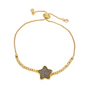 ( gray)bracelet womanins wind occidental style brief Five-pointed star gilded braceletbrc