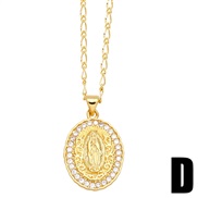 (D) cross necklace occidental style fashion embed zircon clavicle chainnkb