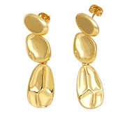( Gold) brief fashion Irregular earrings pendant woman temperament all-Purpose high retro ear studerx