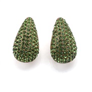 ( green)occidental style drop ear stud fully-jewelled super drop earrings woman high Earring