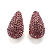 ( Pink)occidental style drop ear stud fully-jewelled super drop earrings woman high Earring