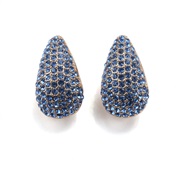 ( blue)occidental style drop ear stud fully-jewelled super drop earrings woman high Earring