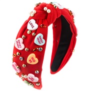 ( red) fashion high Headband woman diamond Word love fitting width