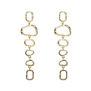 ( Gold)occidental style retro medium Alloy silver earrings creative exaggerating long style multilayer Earring