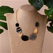 (NZ3 58jinse) necklace Round clavicle chain short style Acrylic beads necklace sweater chain