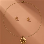 (SZ 732meigui) occidental style necklace ear stud set woman fashion temperament gift