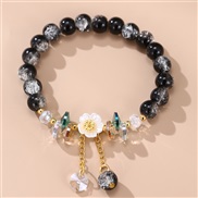 (BZ1999heise) occidental style flowers glass beads woman bracelet fashion temperament woman glass pendant