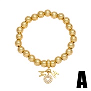 (A) fashion beads occidental style fashion love cross gilded pendant braceletbrc
