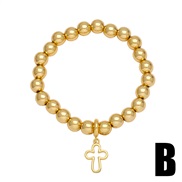 (B) fashion beads occidental style fashion love cross gilded pendant braceletbrc