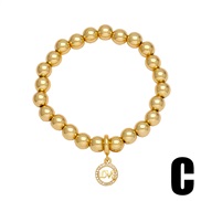 (C) fashion beads occidental style fashion love cross gilded pendant braceletbrc