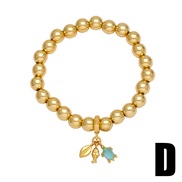 (D) fashion beads occidental style fashion love cross gilded pendant braceletbrc