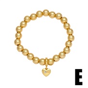 (E) fashion beads occidental style fashion love cross gilded pendant braceletbrc