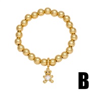 (B) samll pendant bracelet gilded all-Purpose embed zircon beadsbrc