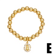 (E)occidental style brief fashion gilded beads bracelet all-Purpose love pendantbrc