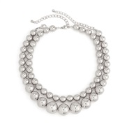 occidental style  exaggerating big Beads fashion short style necklace  punk temperament imitate Pearl Collar